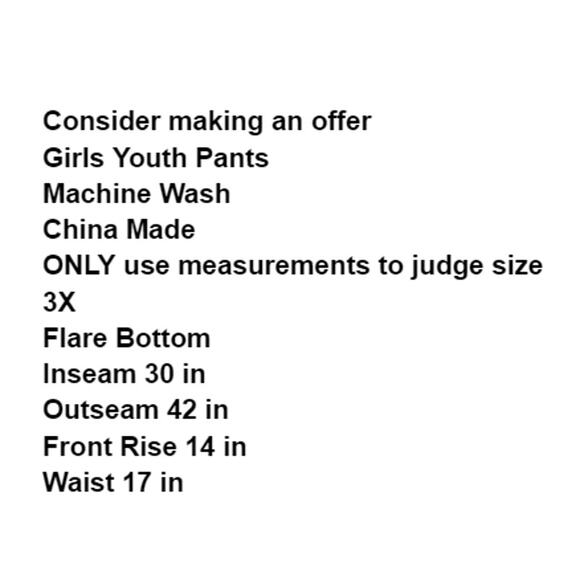 Flare Stretch Pants Junior 3X Floral Garden Yoga Hippie Festival Allover Print - Picture 2 of 7